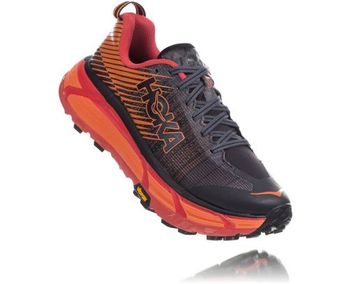 Hoka One One Dame Evo Mafate 2 Trail Løpesko Svart/Poppy Rød Norge-98VME